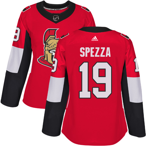 Adidas Ottawa Senators 19 Jason Spezza Red Home Authentic Women Stitched NHL Jersey